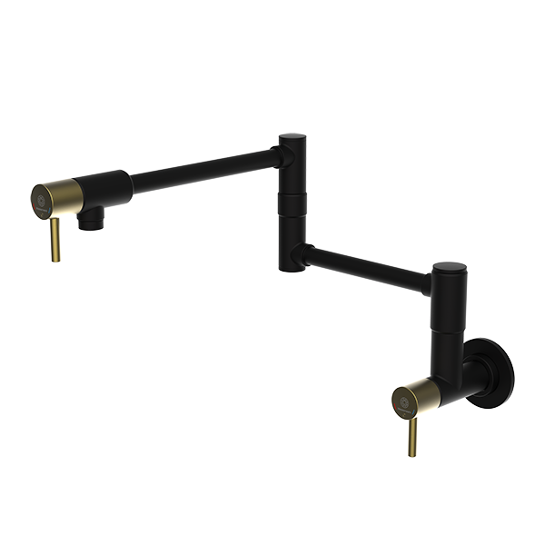 Matte black and brushed gold